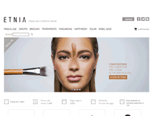 Tablet Screenshot of etniacosmetics.com